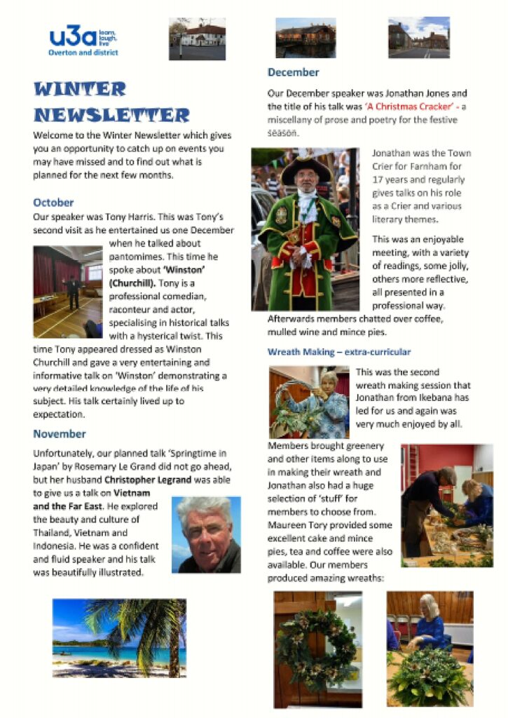 Winter 2023 Newsletter, Page 1