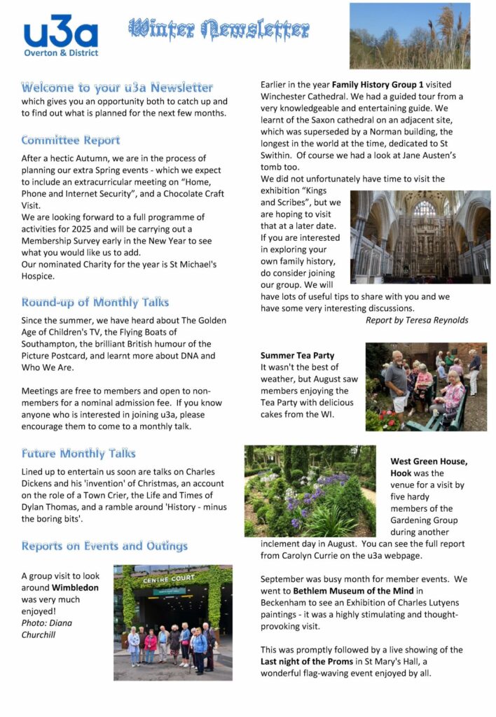 Winter Newsletter 2024-25 Page 1